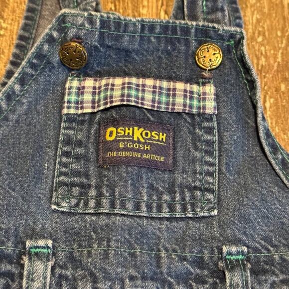 Vintage OshKosh B'Gosh Teddy Bear Corps Denim Overalls, 18 Months - Picture 5 of 9